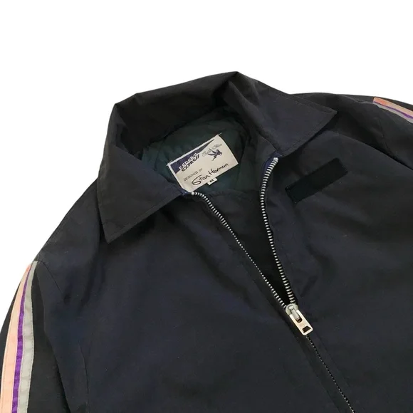 VINTAGE FEDEX JACKET LARGE L MENS HOODIE EMPLOYEE UNIFORM STAN HERMAN BOMBER